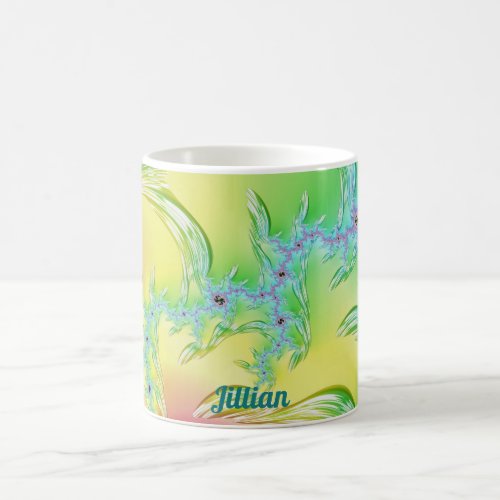 JILLIAN  Original Fractal Design  Pastel Icicles Coffee Mug