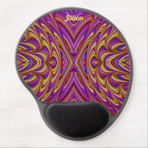 JILLIAN ~ Pink, Blue and Yellow Gel Mouse Pad