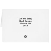 Jim & Betsy, Savill Garden Cards (Back Horizontal)