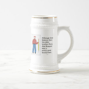 Jim Bunyan -- legendary accountant Beer Stein