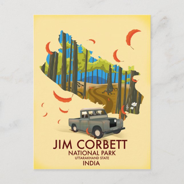 Jim Corbett National Park, Uttarakhand State Postcard (Front)