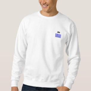 Jim Greek Name with Greek Flag Design Sweatshirt