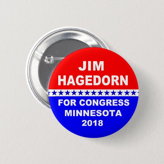 Jim Hagedorn Minnesota Congress 2018 Button (Front & Back)