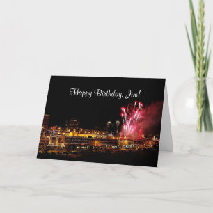 Jim Happy Birthday Kansas City Plaza Fireworks Card