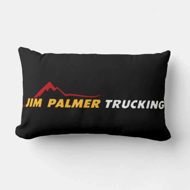 Jim Palmer Trucking Lumbar Pillow (Front)