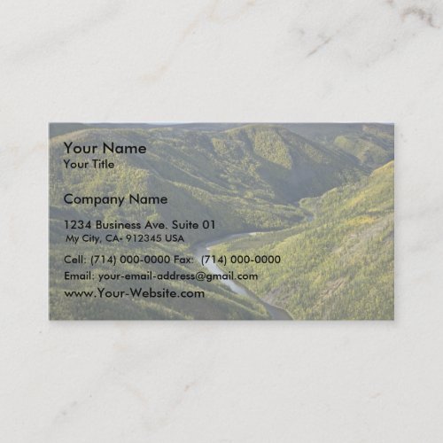 Jim River Canyon near Kanuti National Wildlife Ref Business Card Template