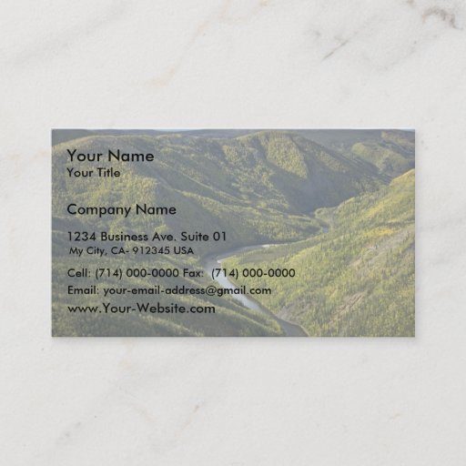 Customizable Jim River Canyon near Kanuti National Wildlife Ref Business Card Template