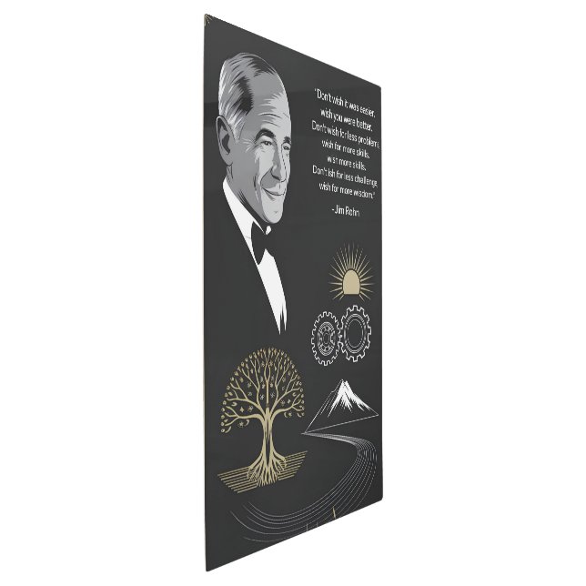 Jim Rohn Motivational Quote Poster Black and Gold (3/4)