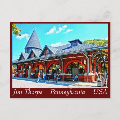 Jim Thorpe Pa 21 Postcard