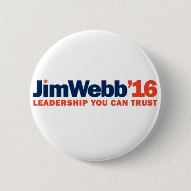 Jim Webb 2016 Campaign Button - 2.25" Round (Front)