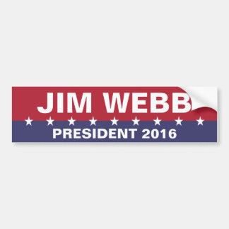 JIM WEBB for President 2016 Bumper Sticker