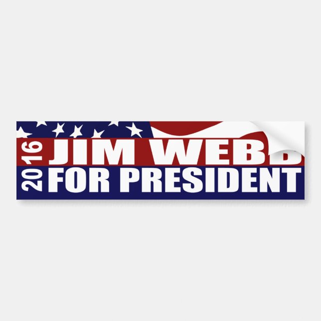 JIM WEBB President 2016 Bumper Sticker (Front)