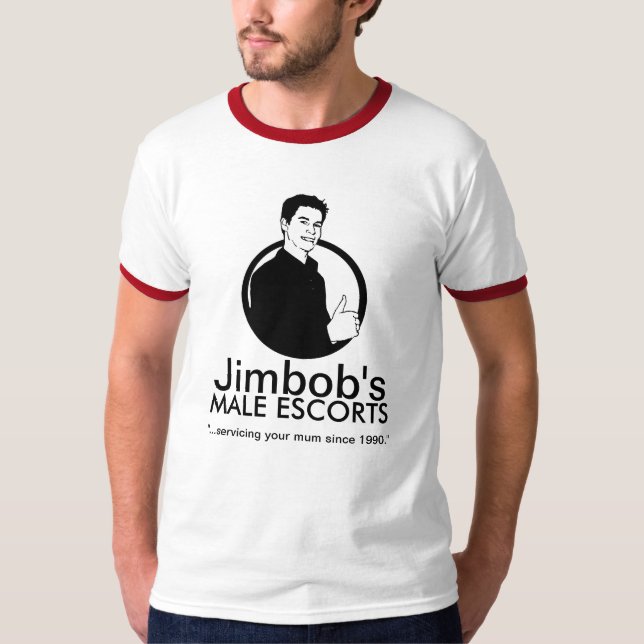 JIMBOB'S MALE ESCORTS T-Shirt (Front)