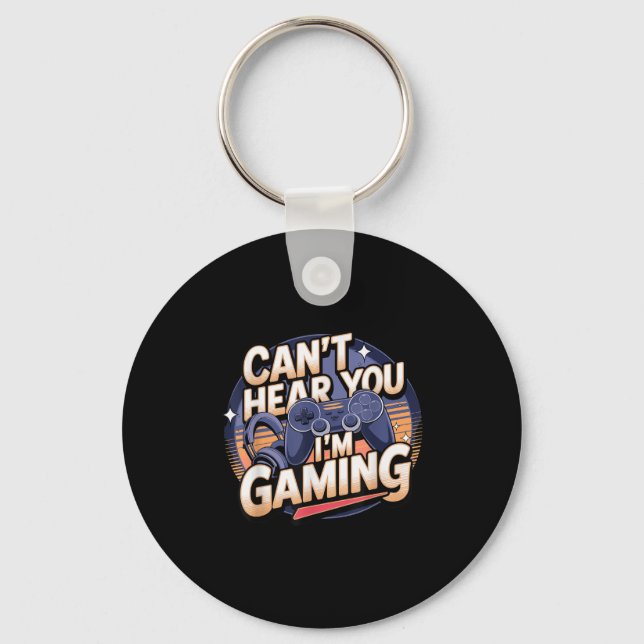 Jimino Uni-adult Gaming - Can't Hear You I'm Gamin Keychain (Front)