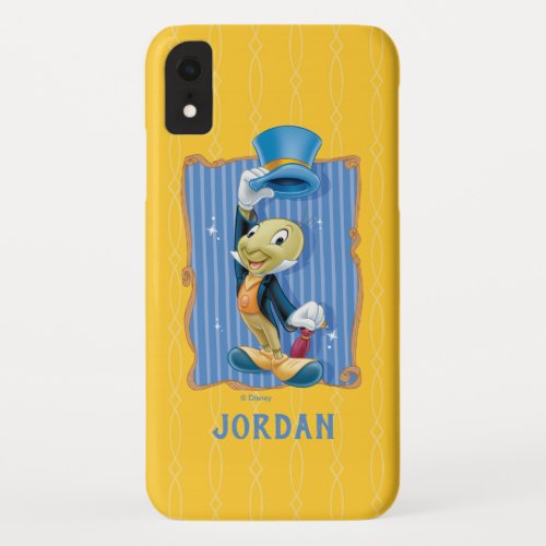 Jiminy Cricket Lifting His Hat  Add Your Name iPhone XR Case