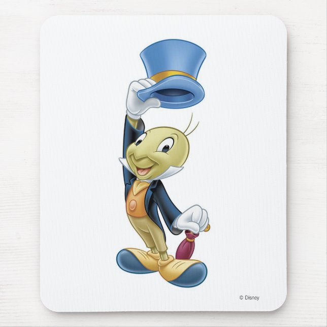 Jiminy Cricket Lifting His Hat Disney Mouse Pad (Front)