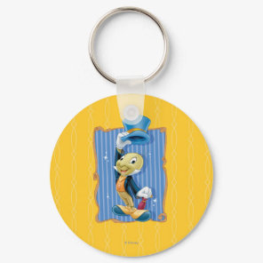 Jiminy Cricket Lifting His Hat Keychain