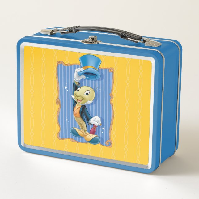 Jiminy Cricket Lifting His Hat Metal Lunch Box (Front)