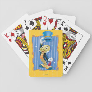 Jiminy Cricket Lifting His Hat Playing Cards