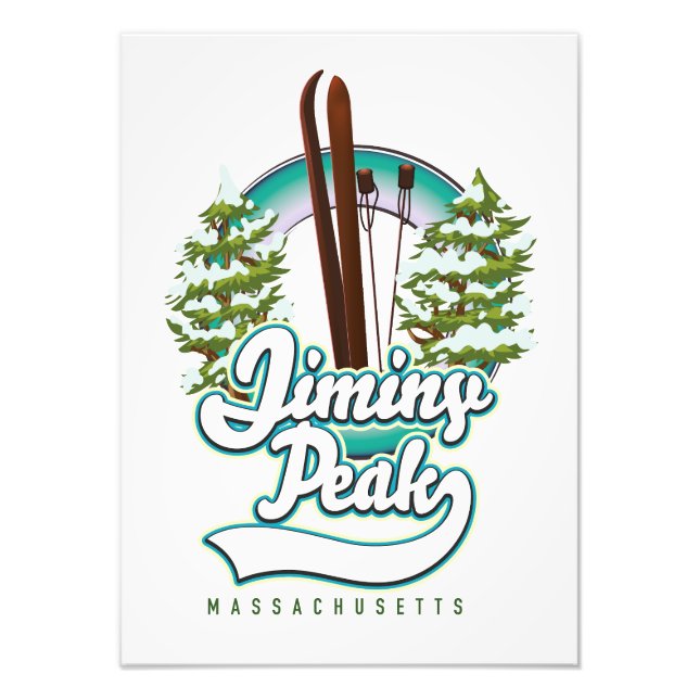 jiminy peak massachusetts ski logo photo print (Front)