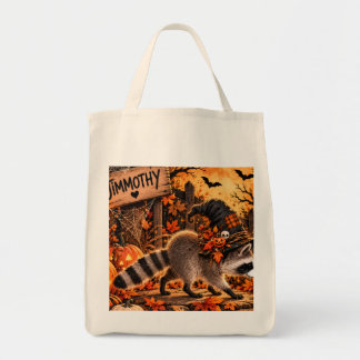 Jimmothy Cute Halloween Raccoon Tote Bag