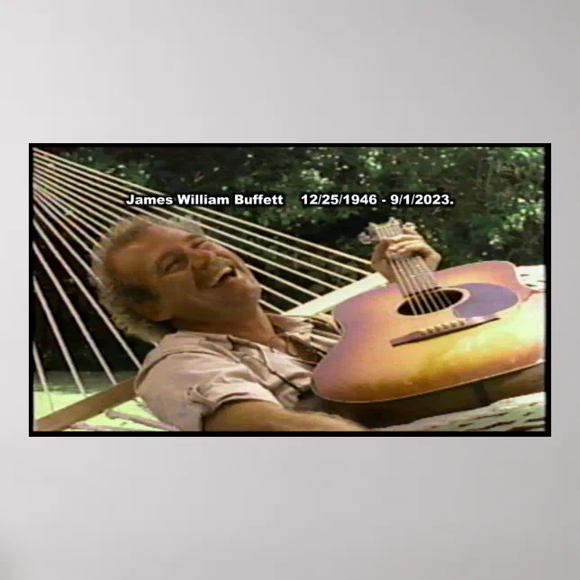 Jimmy Buffett RIP poster | Zazzle