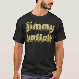 Jimmy Buffett Vintage Rainbow Typography Style 70s T-Shirt