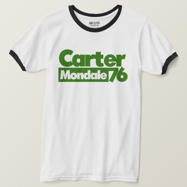 Jimmy Carter 76 Carter Mondale retro Politics T-Shirt (Design Front)
