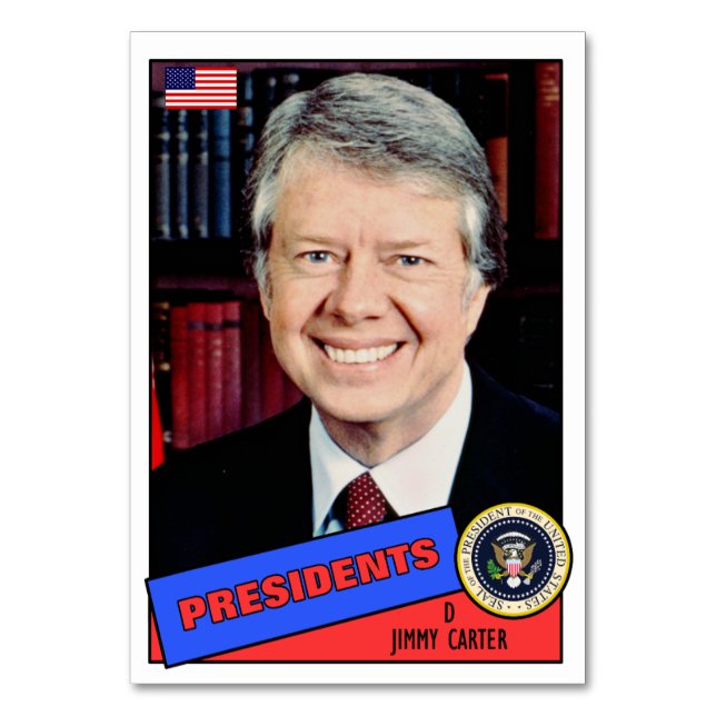 Jimmy Carter Baseball Card (Front)