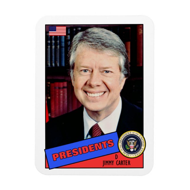 Jimmy Carter Baseball Card Magnet (Vertical)