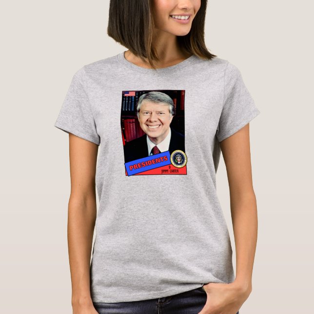 Jimmy Carter Baseball Card T-Shirt (Front)