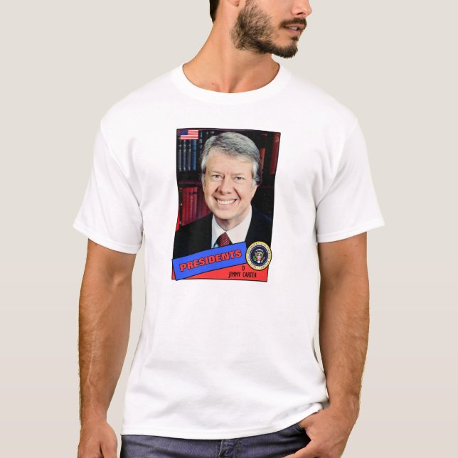 Jimmy Carter Baseball Card T-Shirt (Front)
