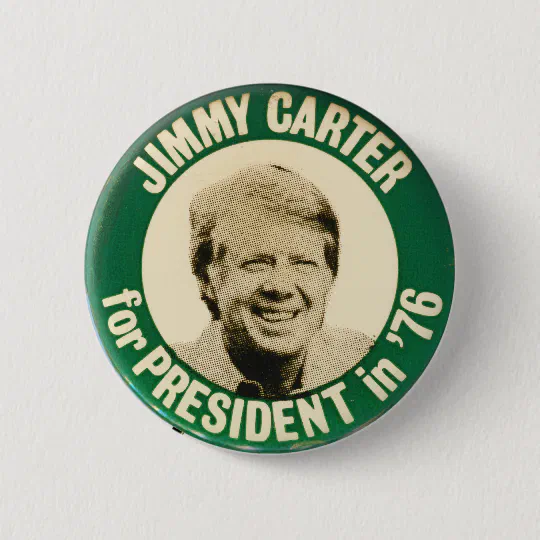 Vintage 1976 Jimmy Carter Presidential Campaign Button 1 1/8" 