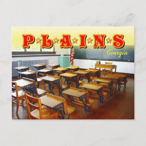 Jimmy Carters old classroom Plains Georgia Postcard