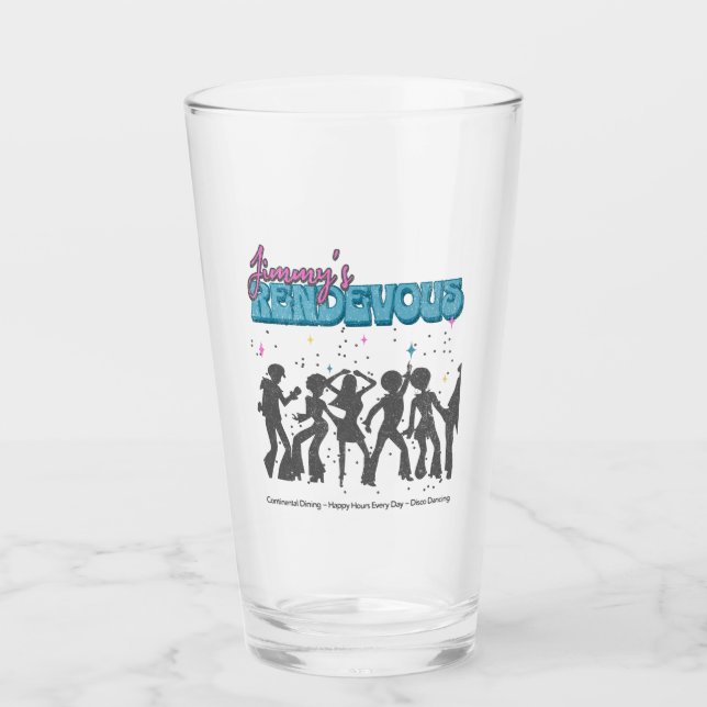 Jimmy's Rendevous La Mirada Retro Disco Glass (Front)