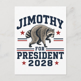 Jimothy for president 2028 postcard