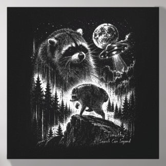 Jimothy Raccoon Funny Jimothy From Seattle Canvas Photo Tile
