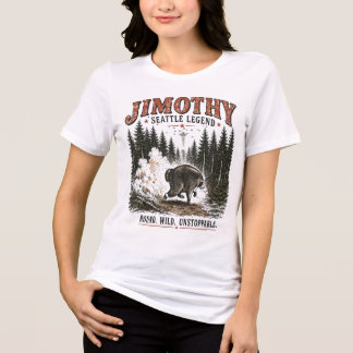 Jimothy Raccoon Vintage Wildlife Forest Adventure Tri-Blend Shirt