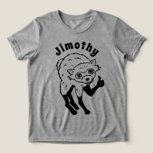 Jimothy The Raccoon Thumbs Up Tri-Blend Shirt