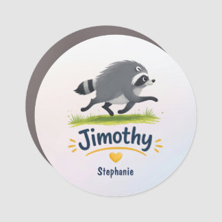 Jimothy Viral Raccoon Funny Trash Panda Wildlife Car Magnet