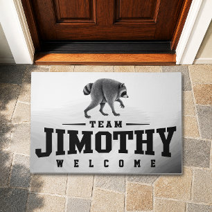Jimothy Viral Raccoon Funny Trash Panda Wildlife Doormat