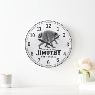 Jimothy Viral Raccoon Funny Trash Panda Wildlife Large Clock