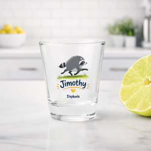 Jimothy Viral Raccoon Funny Trash Panda Wildlife Shot Glass