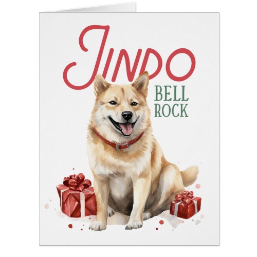 Jindo bell rock Dog Christmas Dogs fun