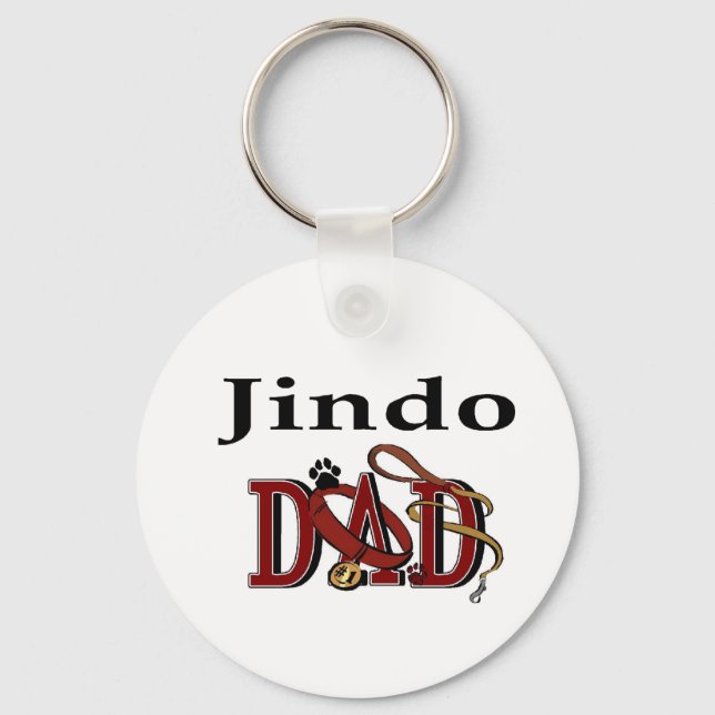Jindo Dad Gifts Keychain (Front)