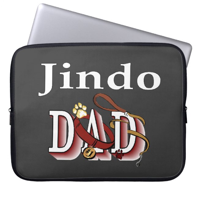 Jindo Dog Dad Laptop Sleeve (Front)