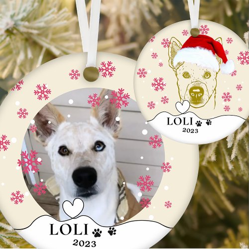 Jindo Dog Personalized Hand Drawing Ceramic Ornament