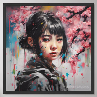 Jing Jing (静静) Framed Art