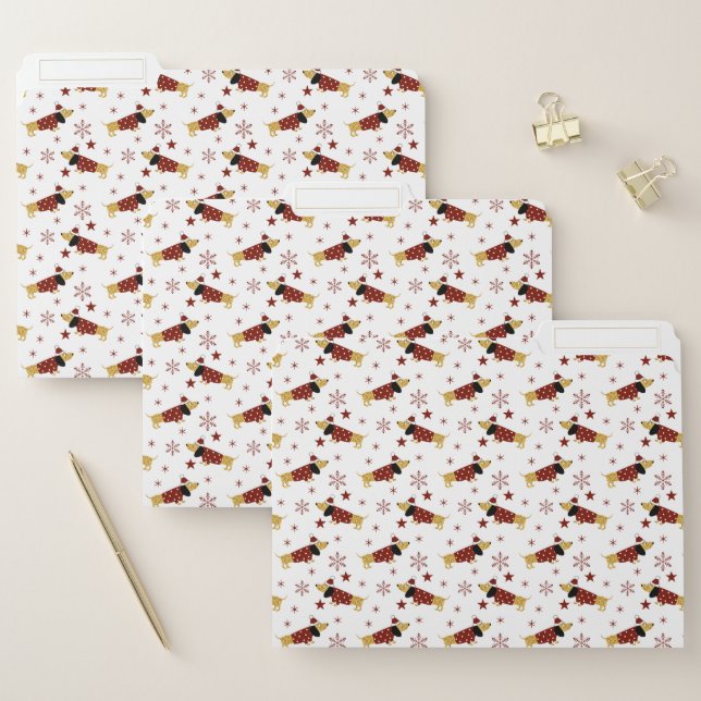 Jingle All the Dachshund Way File Folder (Set)