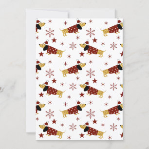 Jingle All the Dachshund Way Holiday Card